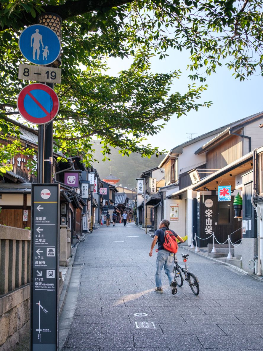 Snapshots of bicycles in Kyoto from June 2024