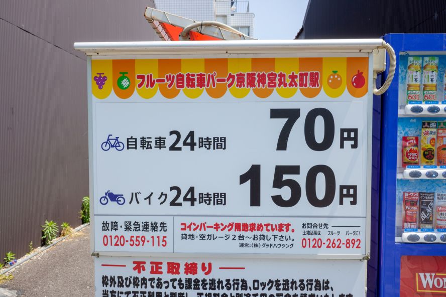 Fruit Bicycle Parking Keihan Jingu Marutamachi Station