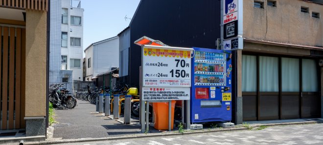 Fruit Bicycle Parking Keihan Jingu Marutamachi Station